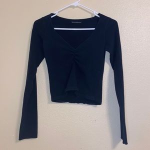 Brandy Melville- Navy Blue Long Sleeve Gina Top